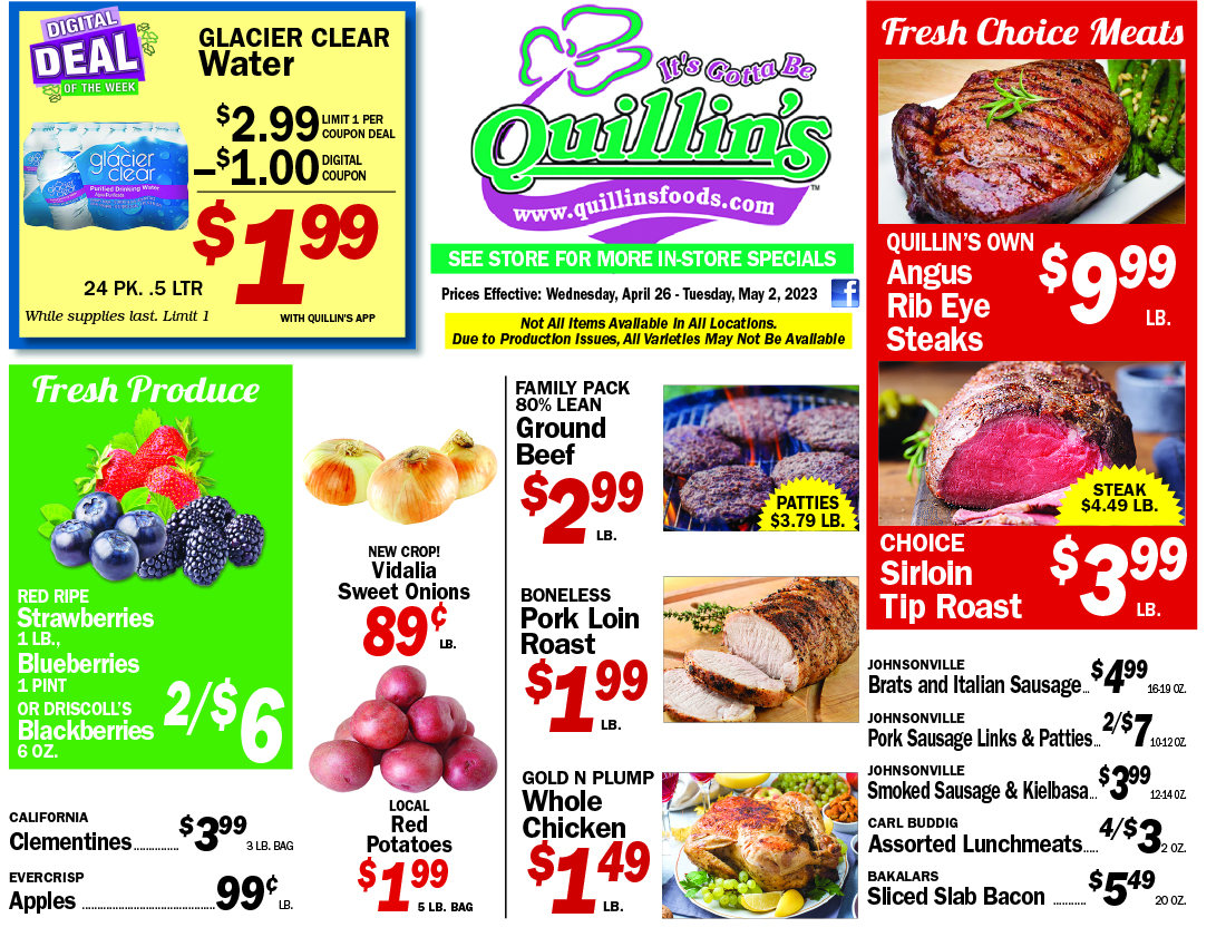 Current Ads Quillin's Quality Foods Updated Weekly Flyer
