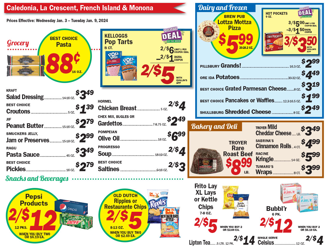 Caledonia, Minnesota Grocery Store Quillin's Quality Foods