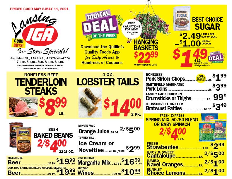 Lansing, Iowa Grocery Store Quillin's Quality Foods in Northeast Iowa